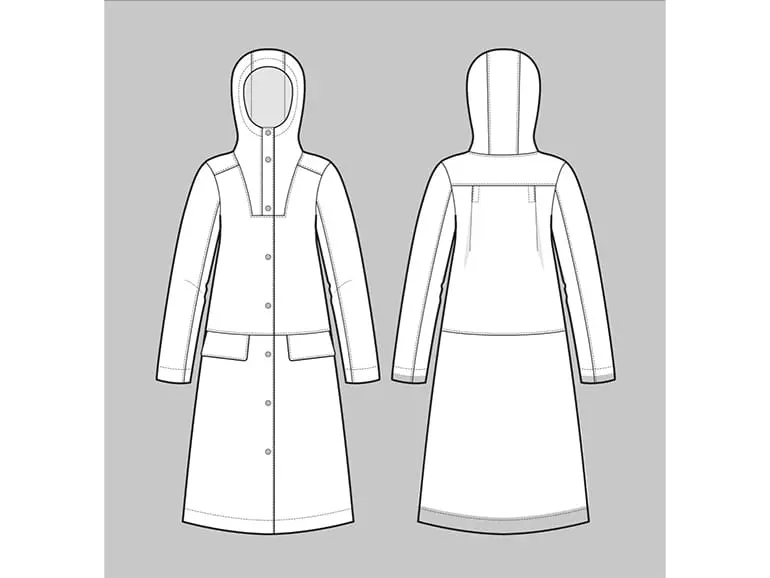 Assembly Line, Hoodie Parka, Gr. XS - XXL – Bild 2