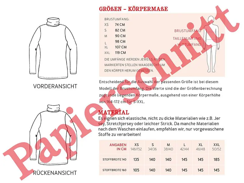Schnittmuster Frau Romy, studioschnittreif – Bild 2
