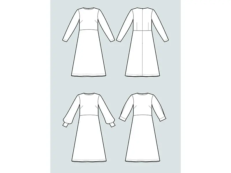 Assembly Line, Multi-Sleeve Midi Dress, XL-3XL – Bild 4