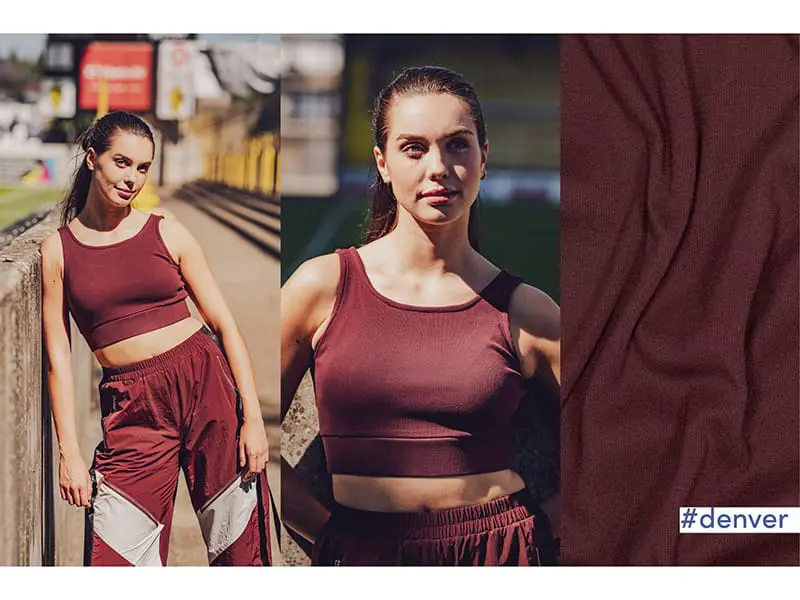 Reststück! 0,70m Fibre Mood Rippenbündchen Dark Red