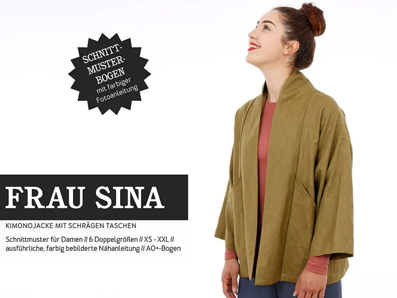 Schnittmuster Frau Sina, Kimonojacke, studioschnittreif