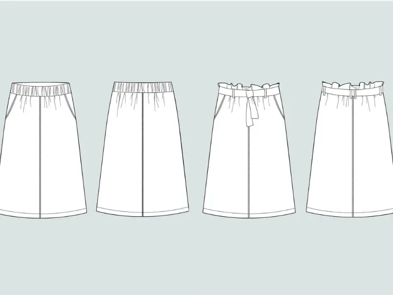 Assembly Line, A-Line Midi Skirt, Gr. XS-3XL – Bild 3