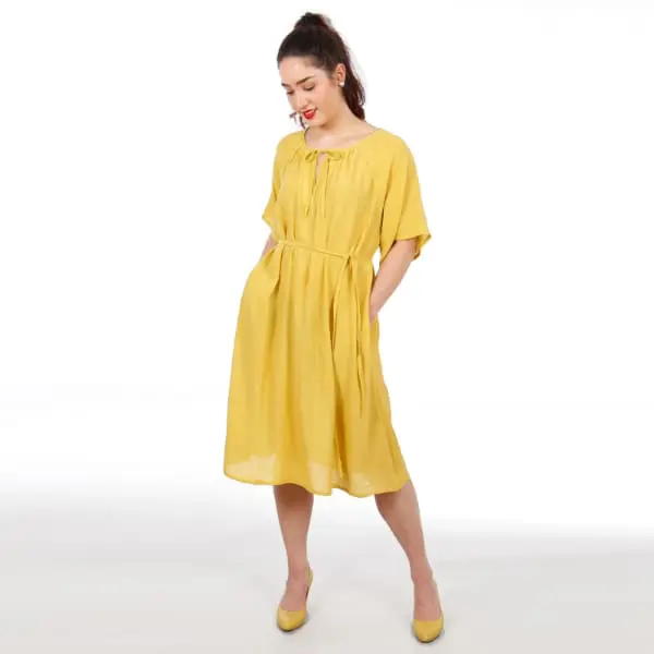 Schnittmuster Frau Malin, Kleid mit gekräuseltem Halsloch, studioschnittreif – Bild 2