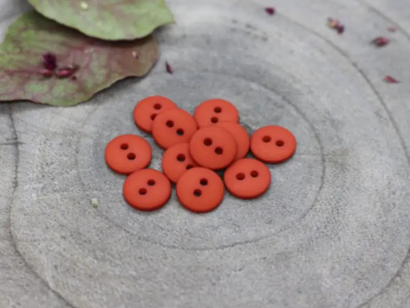 Atelier Brunette Knopf "Classic Matte", 10mm, Tangerine
