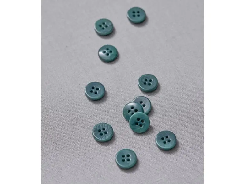 Meet Milk Plain Corozo Button "Aqua", 11mm