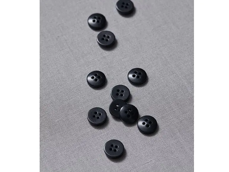 Meet Milk Plain Corozo Button "Dark Navy", 15mm