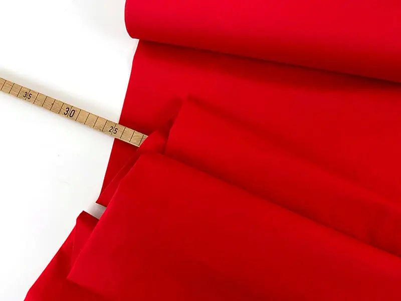 Popeline Papertouch washed Stretch, Rot – Bild 2