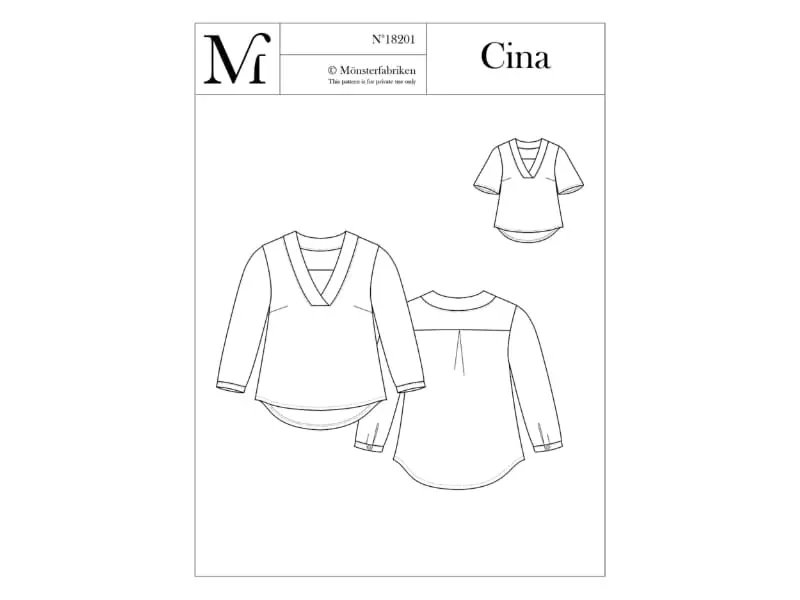 Monsterfabriken Cina Shirt, Gr. XL-3XL (96-106)