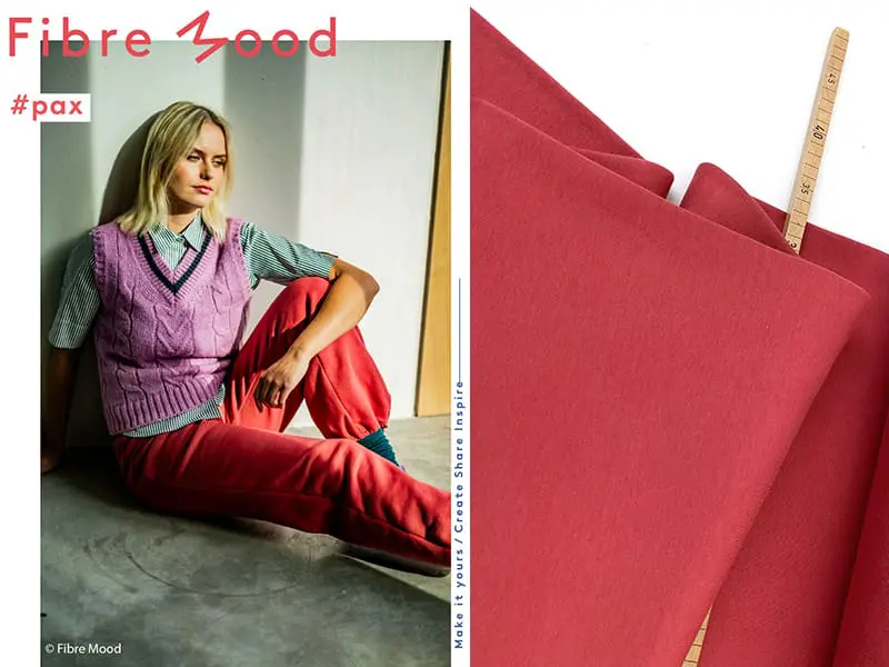 Fibre Mood Rippenbündchen Rot – Bild 2