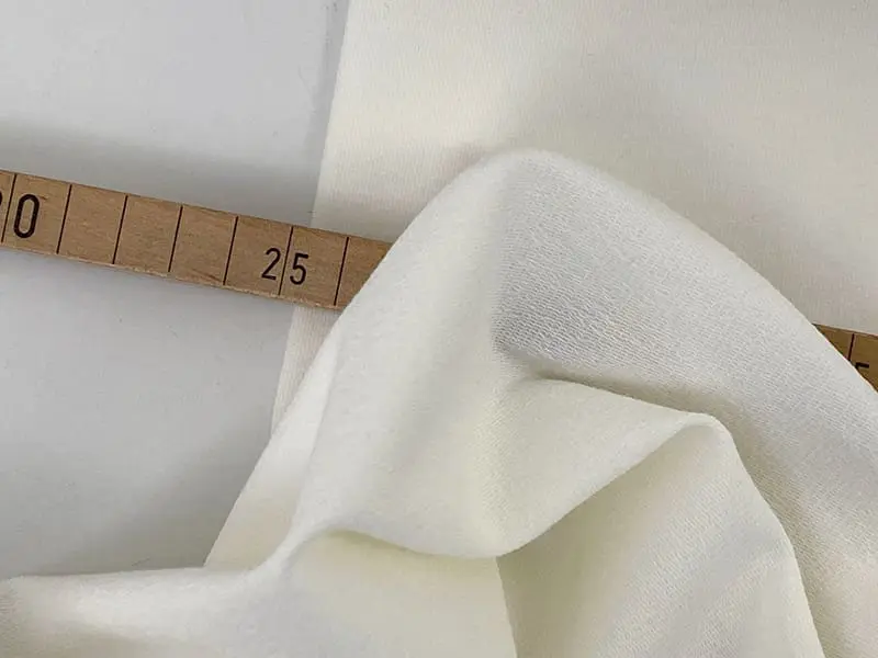 Reststück! 0,40m Designerleftover French Terry Baumwolle, Offweiß