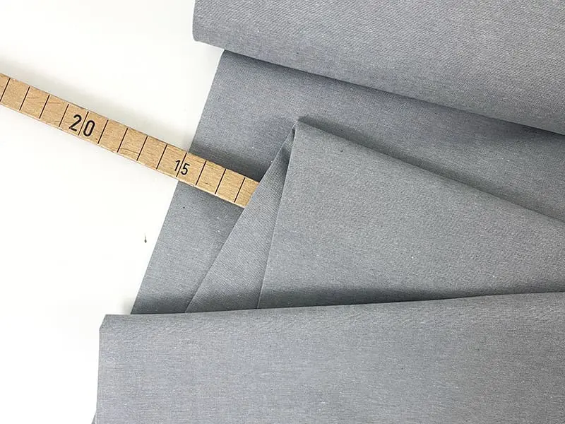 Reststück!!! 0,90m Yarn Dyed Poplin, Hellgrau