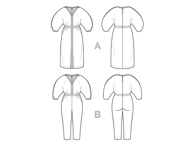 Jo Dress & Jumpsuit, Closet Core Patterns, Papierschnittmuster – Bild 2