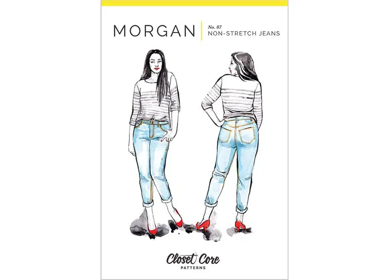 Morgan Boyfriend Jeans, Closet Core Patterns, Papierschnittmuster