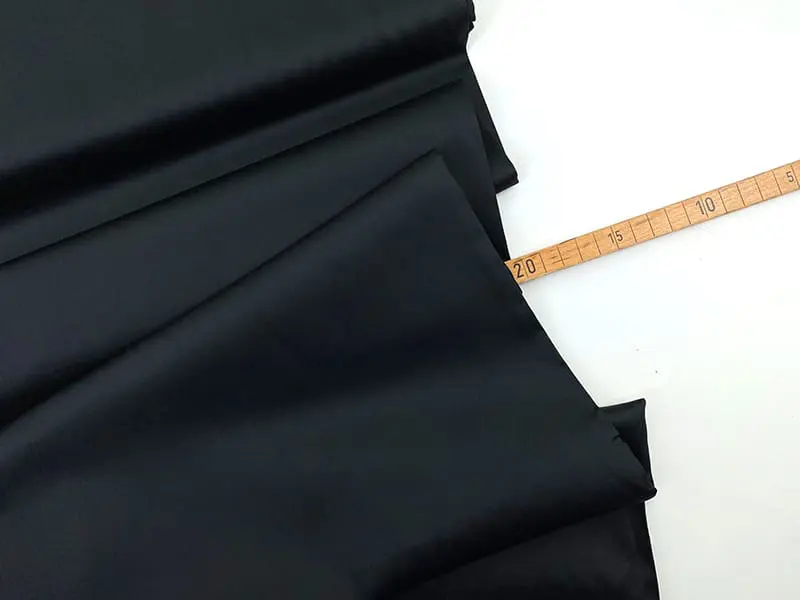 Cotton Satin, Baumwollsatin, Schwarz