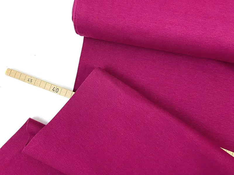 Reststück! ca. 0,20m Basic Bündchen uni Magenta