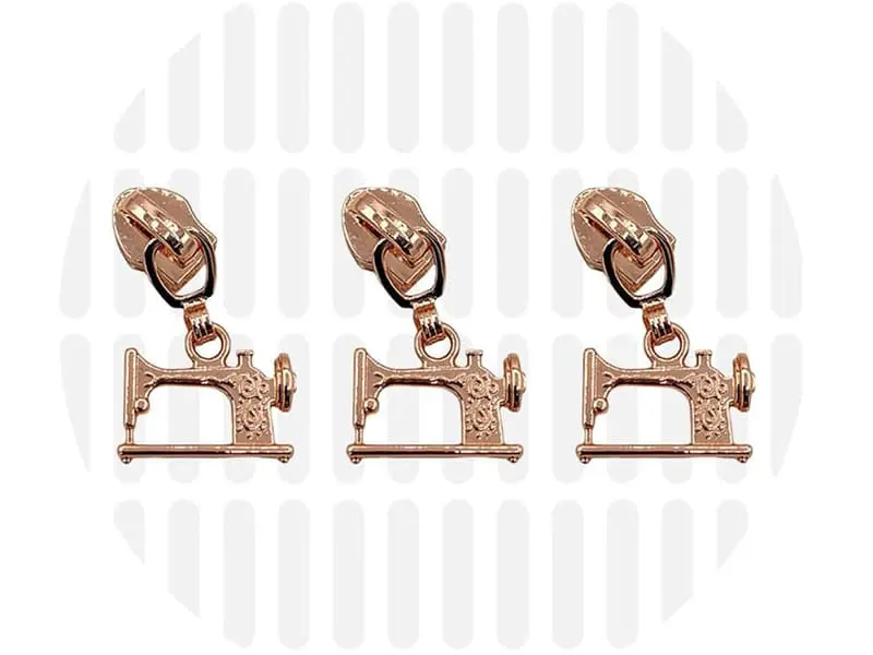 Zipper Zoo Schieber, Sewing Machine, Rose Gold