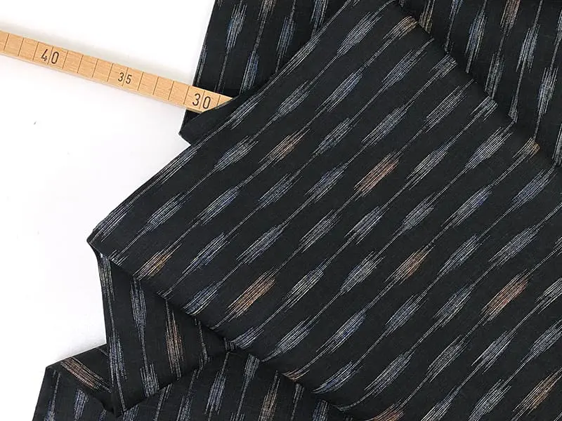 Kasuri Design Japan Baumwolle, Schwarz