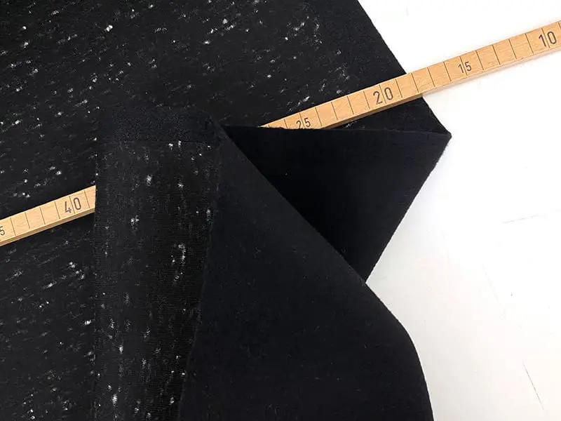 Designerleftover Mantelwolle Cashmere, Doubleface Bonded Black