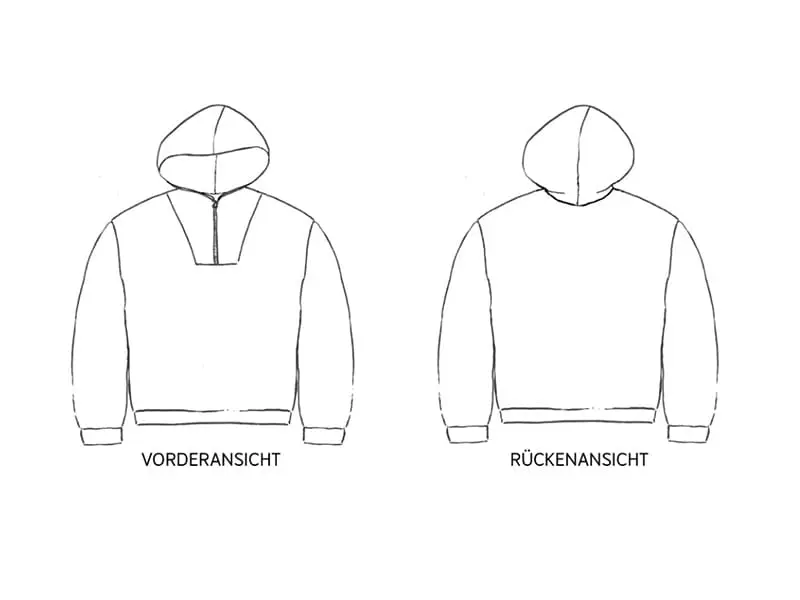 Schnittmuster Oversized Hoodie Frau Yutta, studioschnittreif – Bild 4