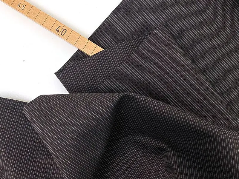 Designerleftover Baumwolle, Dark Chocolate Burgundy Stripes
