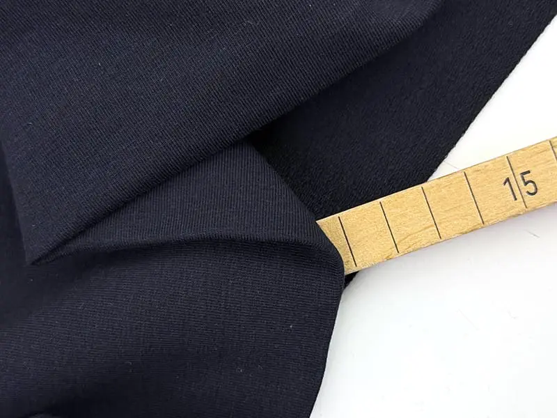 Reststück!!! 0,50m Designerleftover French Terry Baumwolle, Dark Navy – Bild 2