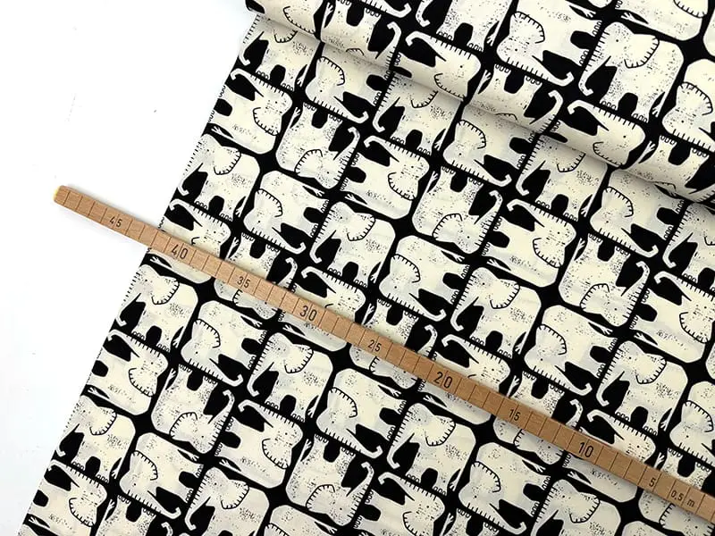 Rising Sun "Jolly Elephant" - Loes van Oosten, Black, Cotton and Steel – Bild 2