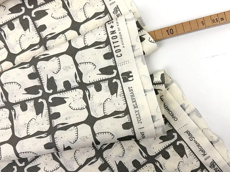 Rising Sun "Jolly Elephant" - Loes van Oosten, Gray, Cotton and Steel – Bild 2