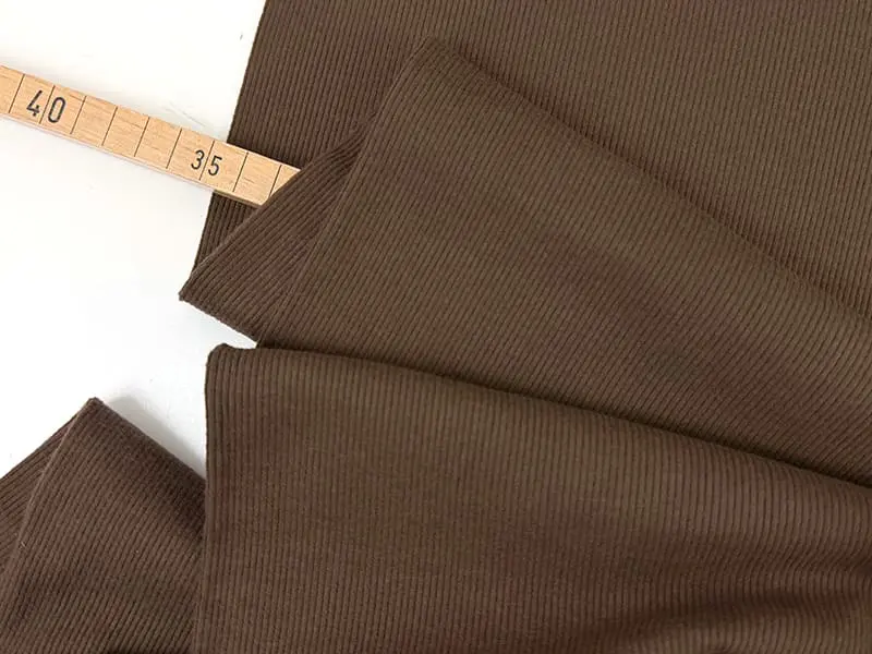 Winterjersey Rippenstrick Viskose brushed, Cappuccino