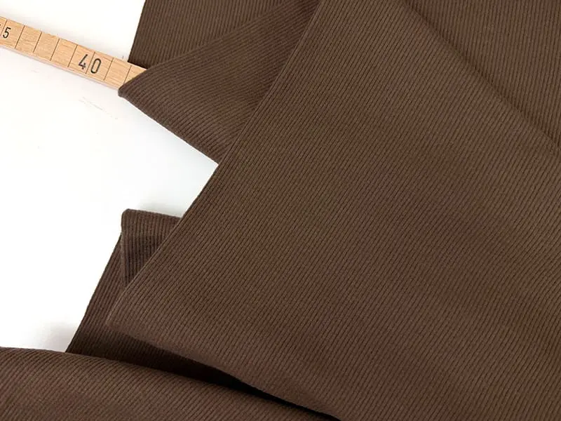Winterjersey Rippenstrick Viskose brushed, Cappuccino – Bild 2