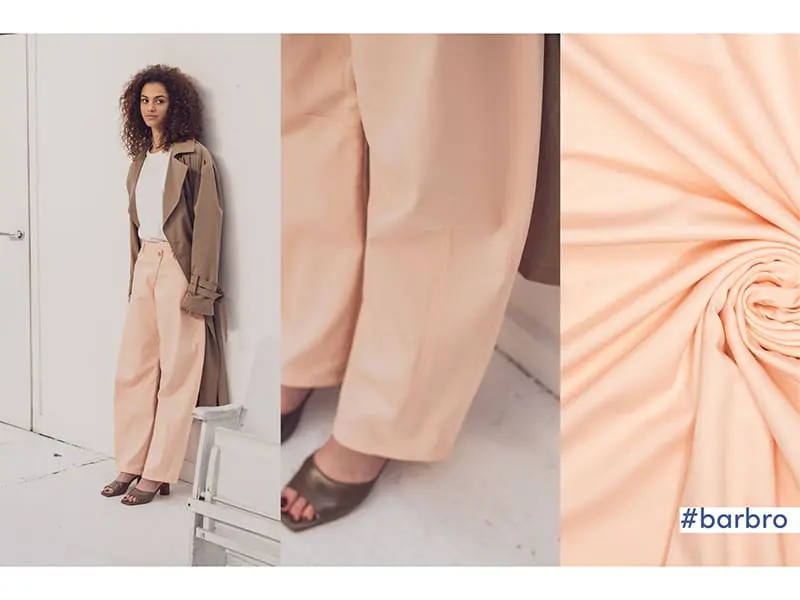 Woven Cotton Twill, Peach, Fibre Mood