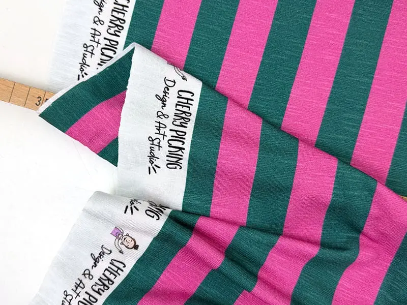 Happy Stripes by Cherry Picking, Pink Petrol, Viskosejersey