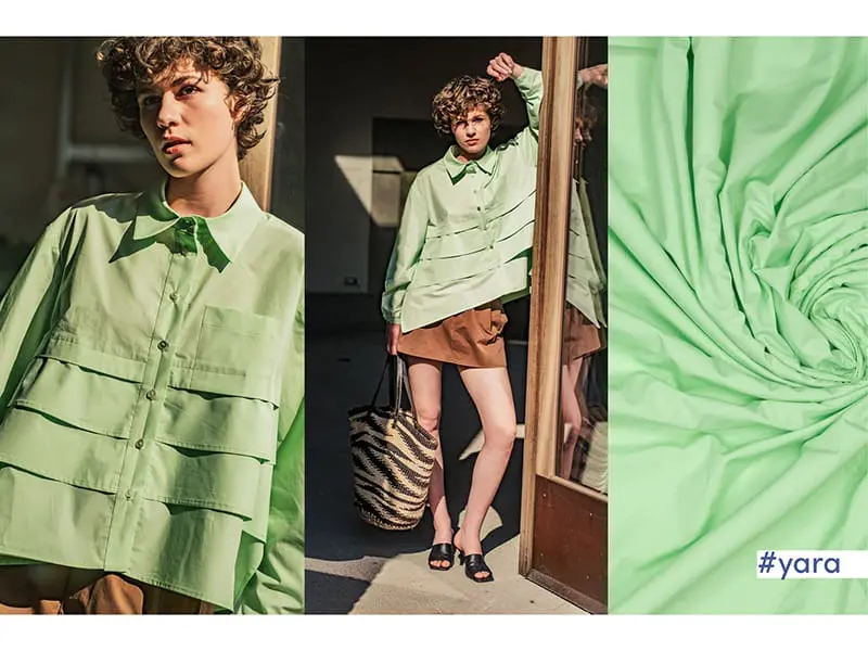 Woven Cotton Smooth Touch, Light Green, Fibre Mood