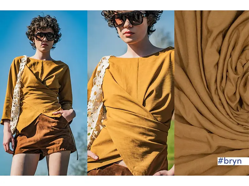 Reststück! 1,00m Woven Viskose Twill, Brown Karamell – Bild 5