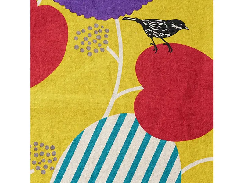 Kokka Echino, BW Leinen Canvas Pepe, Yellow