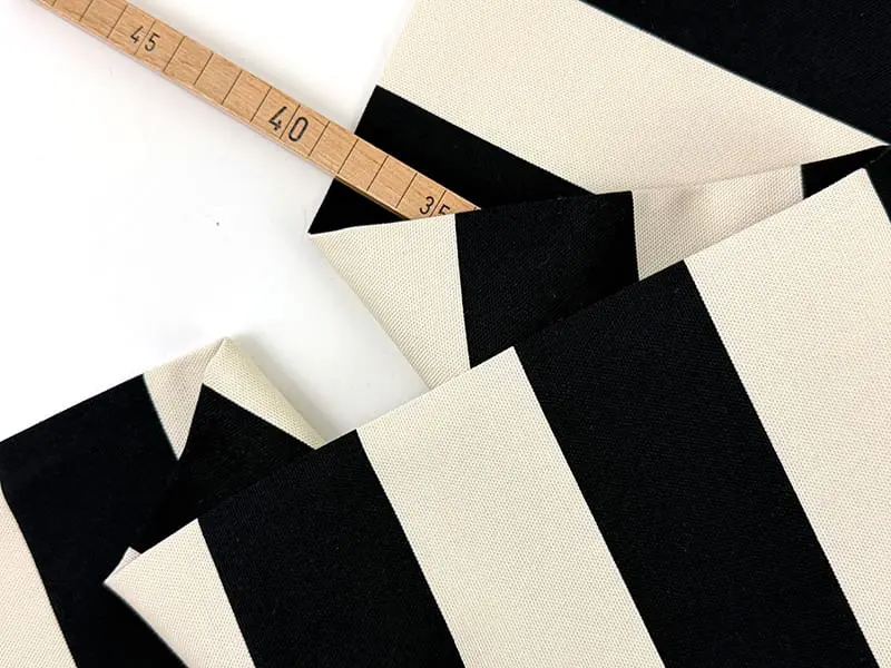 Cotton Canvas, Streifen, Schwarz Weiß – Bild 2