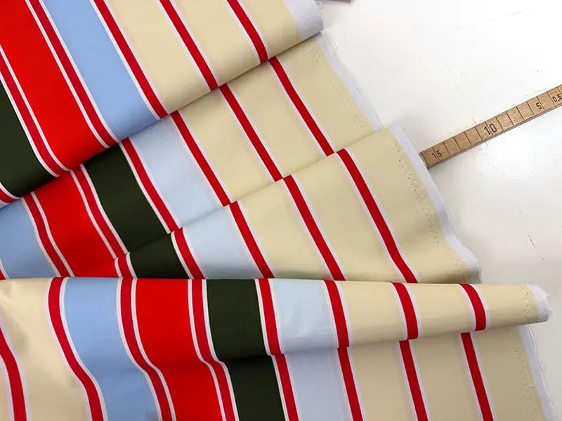 Woven Cotton Poplin Stripes, Summer Blockstreifen