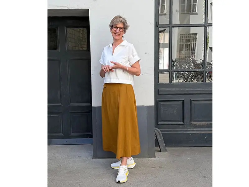 Reststück! 1,00m Woven Viskose Twill, Brown Karamell – Bild 2