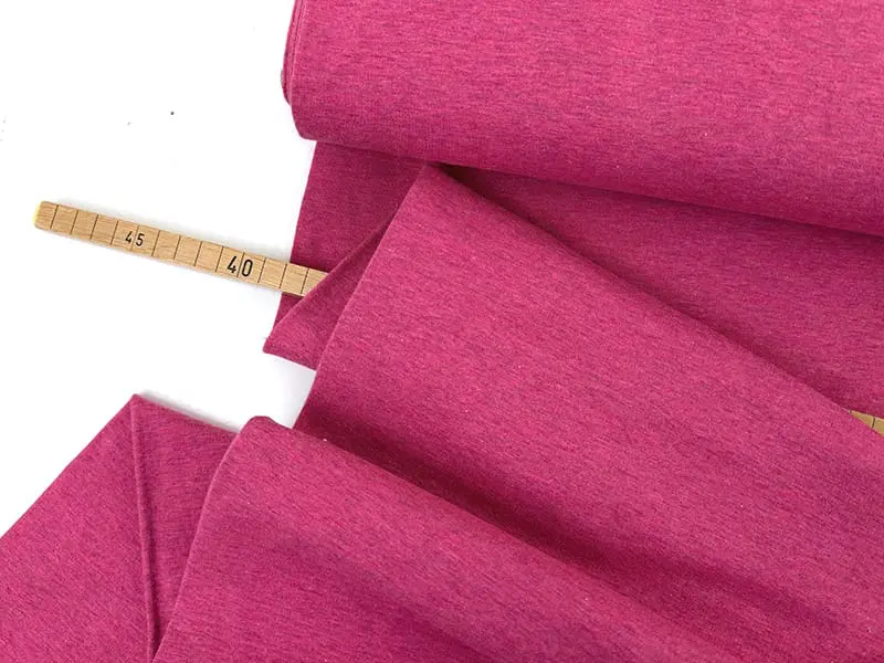 Baumwollsweat Eike melange, Pink / Erika