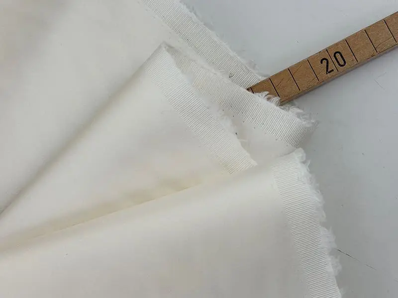Designerleftover Baumwollsatin, Offweiß