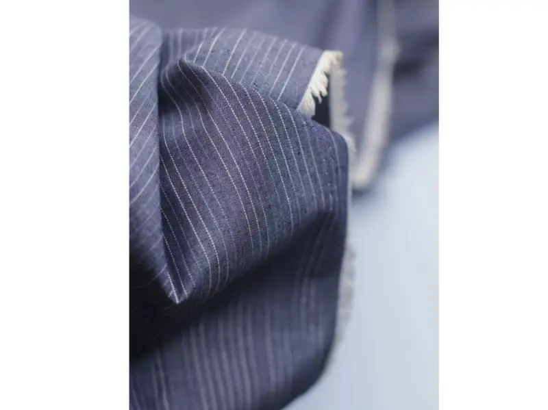 Reststück! 0,70m Mind The Maker Cotton Chambray Tora Stripe
