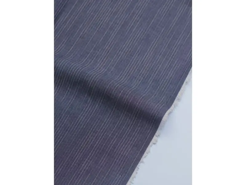 Reststück! 0,70m Mind The Maker Cotton Chambray Tora Stripe – Bild 2