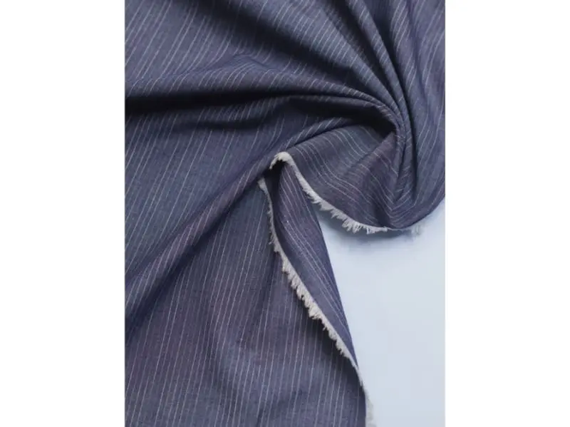 Reststück! 0,70m Mind The Maker Cotton Chambray Tora Stripe – Bild 3