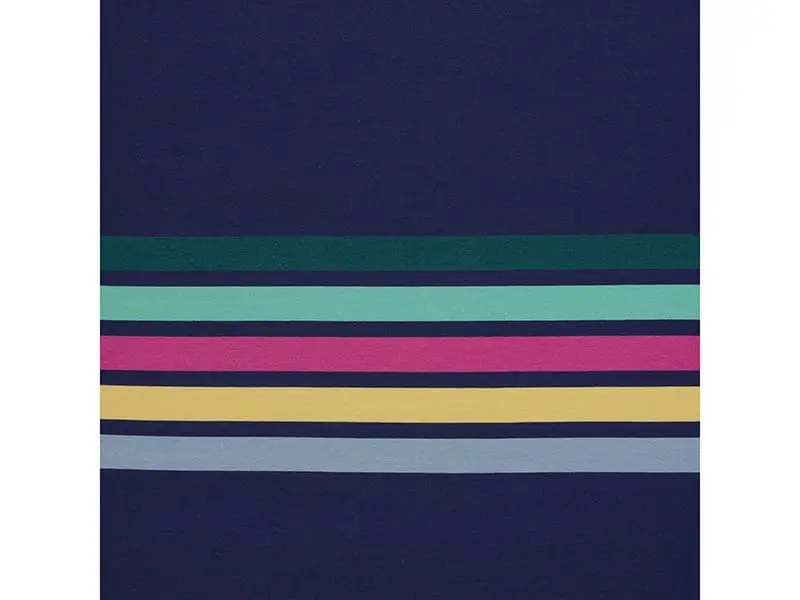 Simply Stripes by Lillesol & Pelle, Streifen, Navy, French Terry Panel
