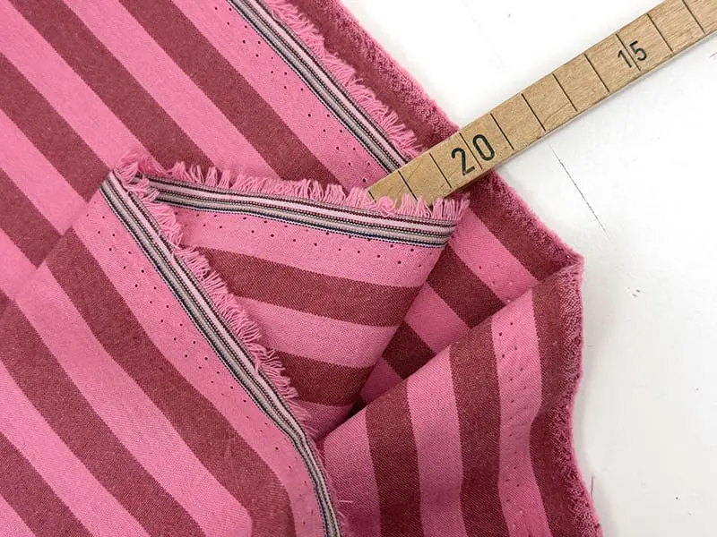 Cotton Yarn Dyed Stripes, Mauve Pink – Bild 2