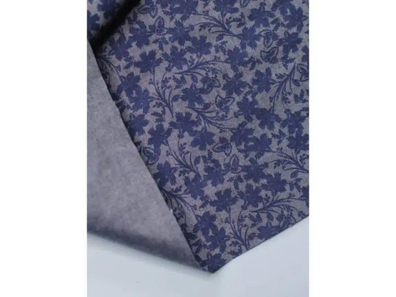 Reststück! 1,35m Mind The Maker Cotton Chambray Flora – Bild 2