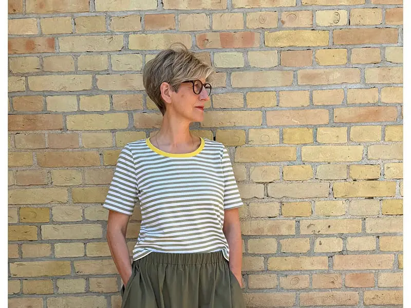 Shop the Look **Frau Anica studioschnittreif**, Cotton Jersey Yarn Dyed Streifen