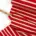 Cotton Jersey Yarn Dyed Streifen, Rot Ecru