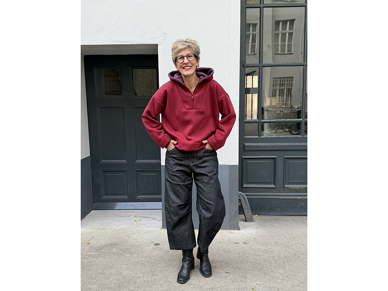 Nähpaket Troyer Frau Yutta, Heavy Jogging Sweat Natural (Gr. XS-XL) – Bild 4