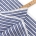 Leinen Baumwolle Nordic Stripe, Denimblau Weiß