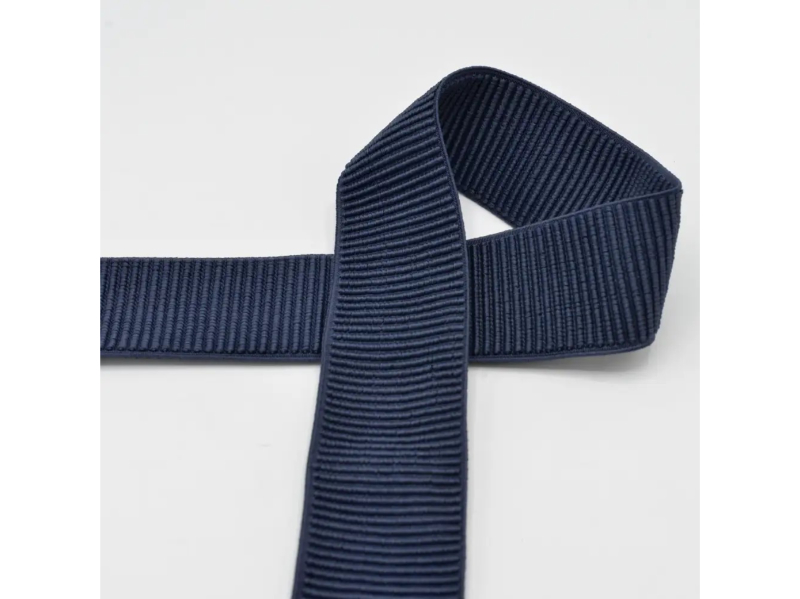 Elastic Rib Tape, Navy, 50mm